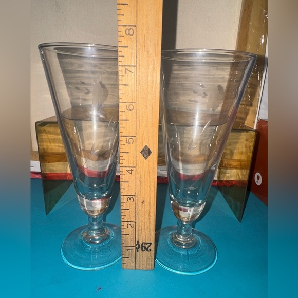 2 Princess House Heritage Pilsner Glasses - Picture 5 of 5